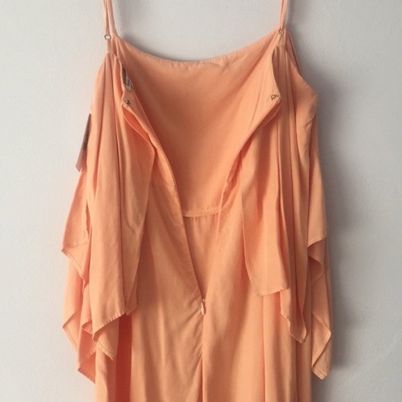 NWT Splendid Rosette Voile Popover Dress Peach XS - Picture 7 of 10
